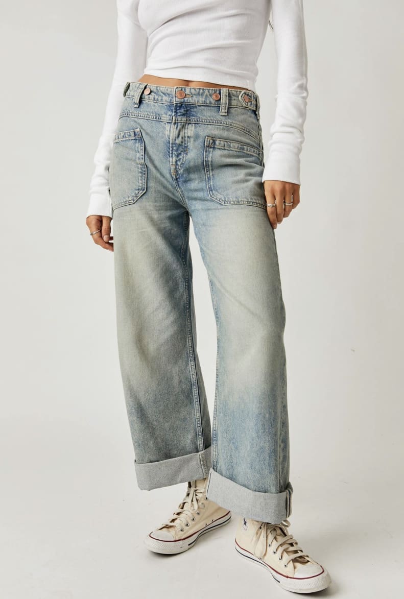 Free People Palmer Cuffed Jean - Behind the Glass: Reflect Your Style!