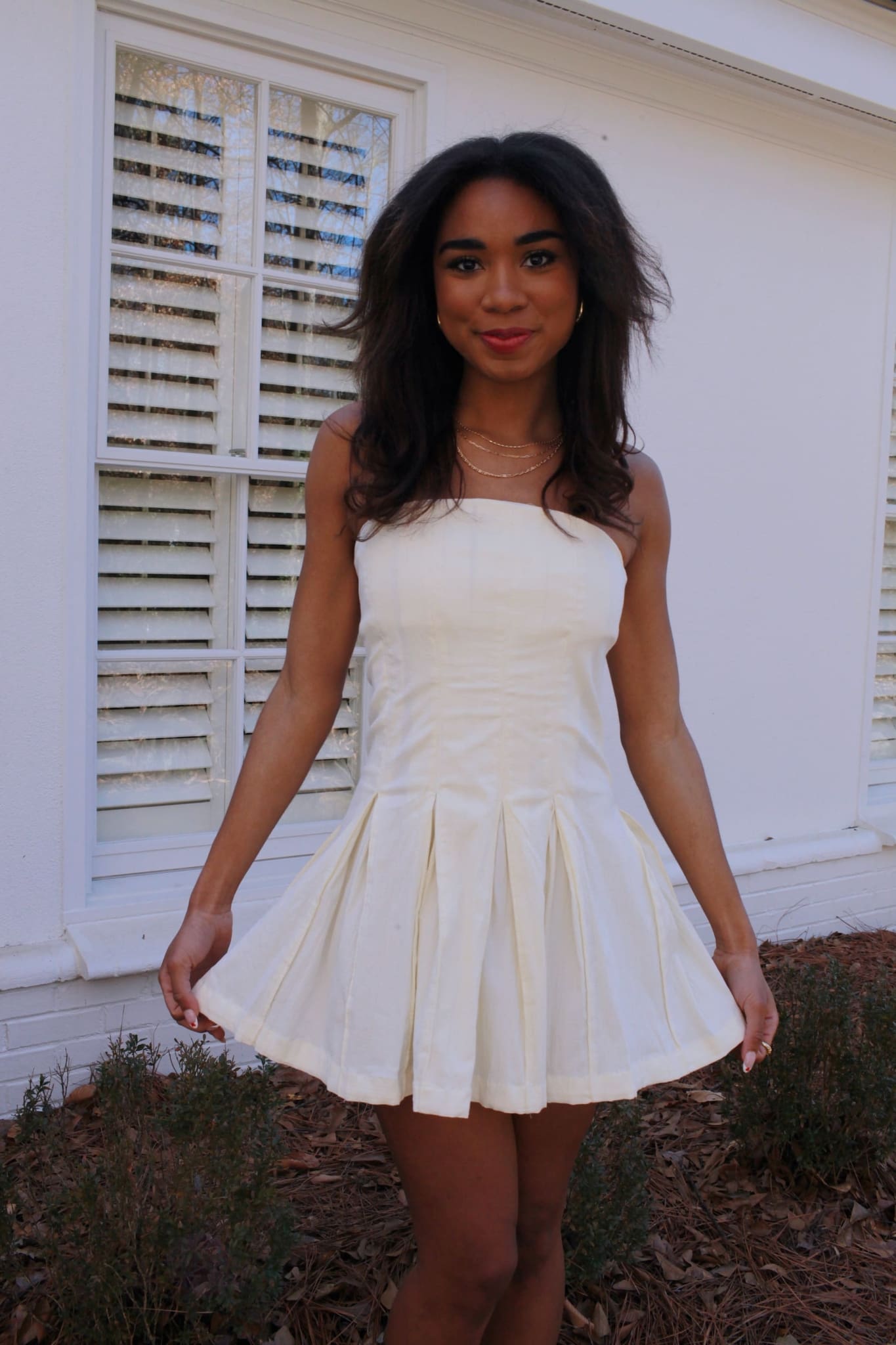 Free people store white mini dress