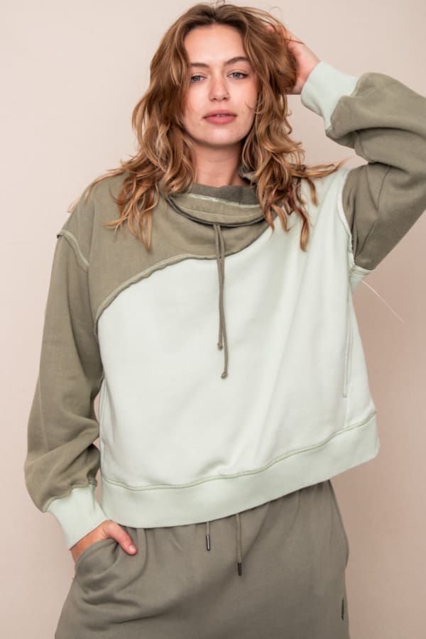 Free People Colorblock Homestrech Pullover