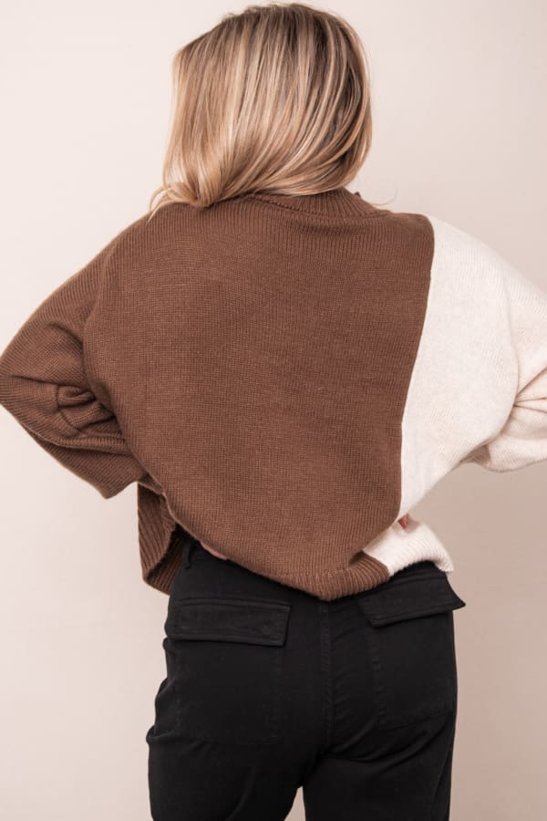 The Mocha Color Block Sweater - Image 4